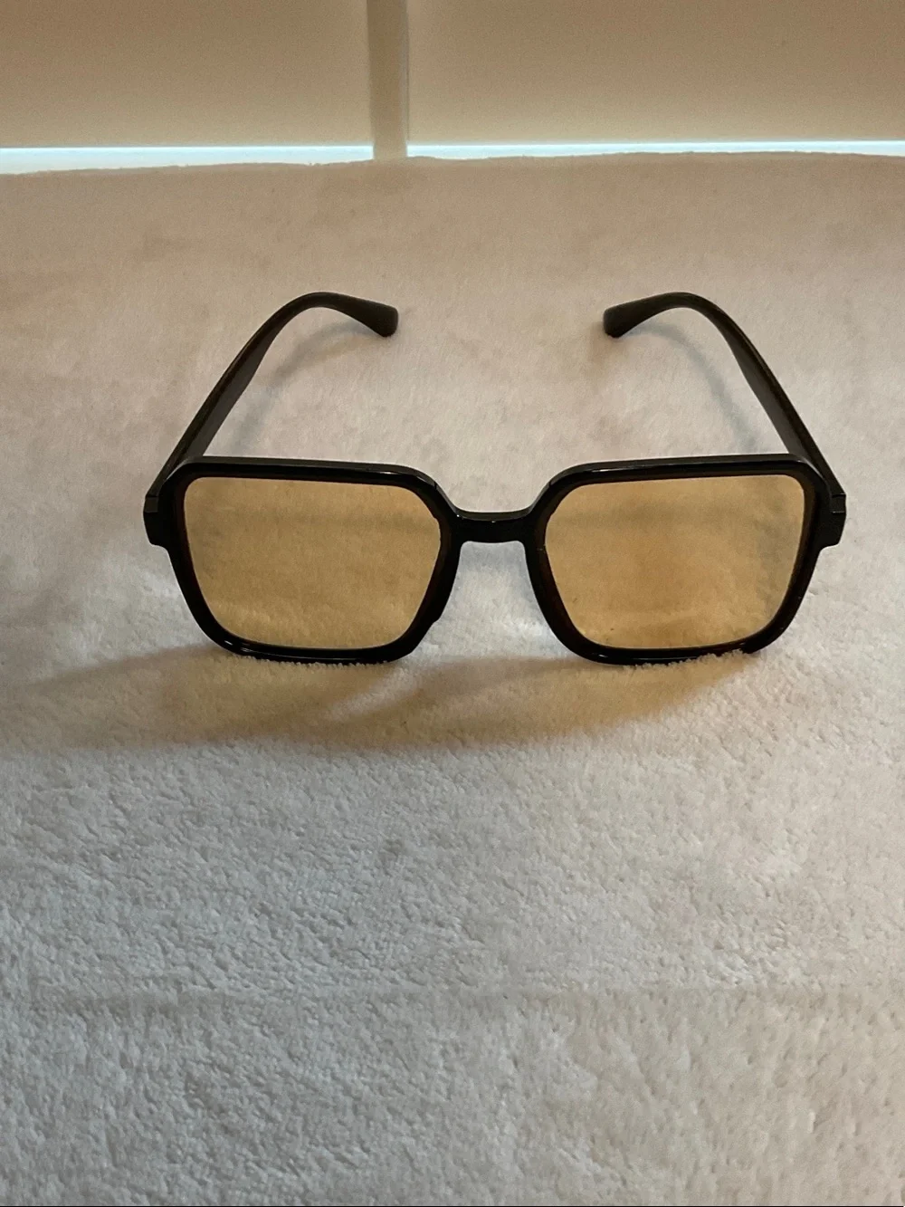 Black Frame Sunglasses with Yellow Tinted Lenses